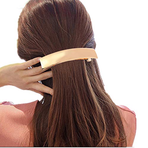 PPX Retro Clip de pelo de metal pasadores de pelo francés Primavera Accesorios para el cabello para mujeres niñas (Plata)