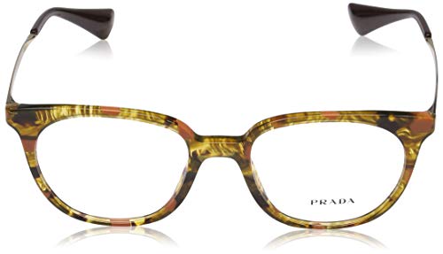 Prada 0PR 13UV Monturas de gafas, Striped Brown/Orange, 50 para Mujer