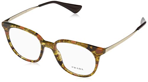 Prada 0PR 13UV Monturas de gafas, Striped Brown/Orange, 50 para Mujer