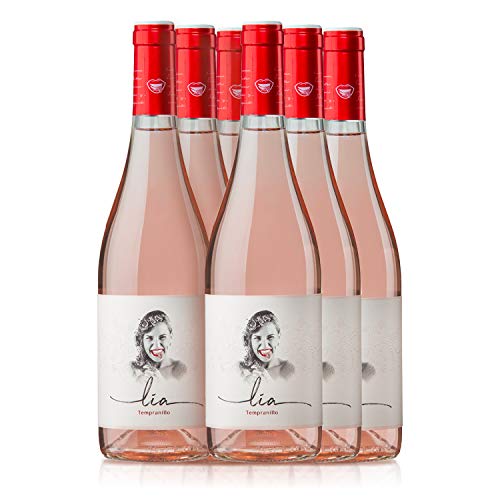 PRADOREY Lia - Vino rosado - 100% Tempranillo - Ribera del Duero - Vino natural de corta maceración con un punto de dulzor - 6 BotellaS - 0,75 L