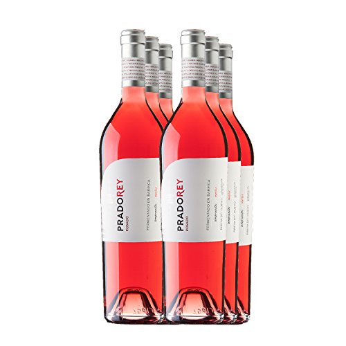 PRADOREY Rosado - Vino rosado - Fermentado en barrica - Ribera del Duero - 50% Merlot, 50% Tempranillo - 3 meses de barrica - 6 Botellas - 0,75 L