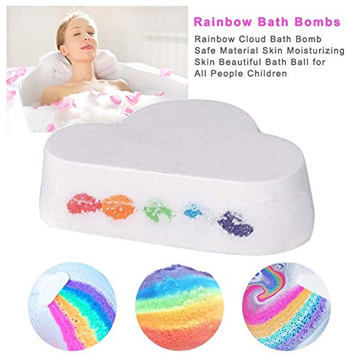 precauti Rainbow Cloud Bath Bomb Baño hecho a mano Piel efervescente Piel hidratante Hermosa bola de baño para todas las personas Niños