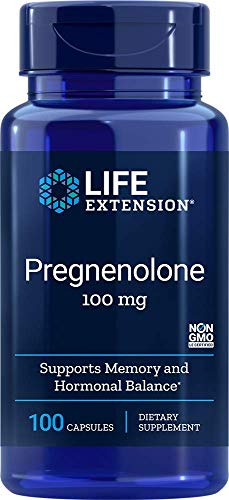 Pregnenolona 100 mg, 100 Cápsulas, por Life Extension