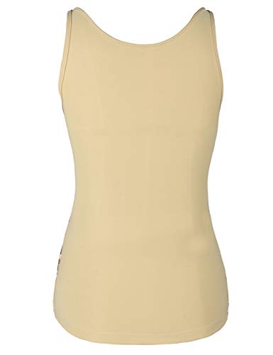 PrettyGuide Mujeres Brillar Lentejuela Embellecido Camiseta Sin Mangas Tops Chaleco XL(=Aisan XXL),Champán