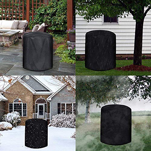 Prettyle cubierta de mesa redonda para muebles de jardín cubiertas de barbacoa impermeable cubierta de la parrilla de los muebles al aire libre Sets fundas protectoras 70x70cm
