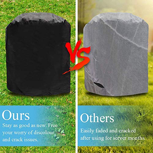 Prettyle cubierta de mesa redonda para muebles de jardín cubiertas de barbacoa impermeable cubierta de la parrilla de los muebles al aire libre Sets fundas protectoras 70x70cm