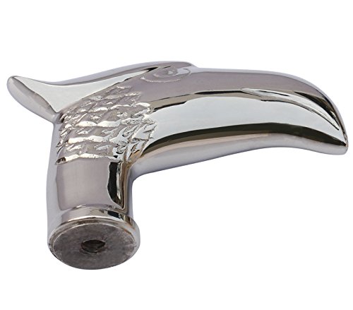 Prime Day 2016 - SouvNear Handmade Eagle Head Shape Metal Walking Stick Handle in Silver Color - Decorative Handles for Wooden SouvNear Canes