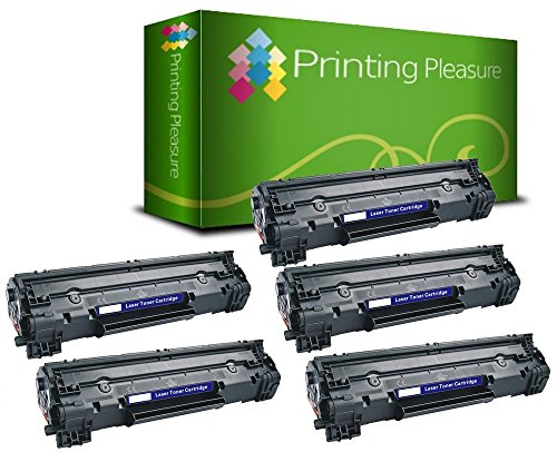 Printing Pleasure 2 Compatibles CF283A 83A Cartuchos de tóner para HP Laserjet Pro MFP M125a M125nw M126a M127fn M127fw M128fn M128fw M225dn M225dw M201dw M201n M202dw M202n - Negro, Alta Capacidad