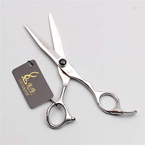 Profesional diestros tijeras de peluquería Juego de 6,0 pulgadas de alta Fin del peluquero adelgazamiento por corte de acero 440C para adultos Inicio del corte de pelo herramienta del(Silver 4 piezas)