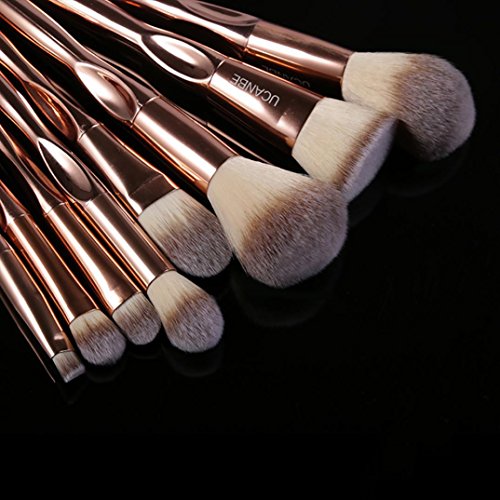 Profesional Set de Brochas de Maquillaje Cepillos de Maquillaje para las Facial y Cejas y Labios por ESAILQ H