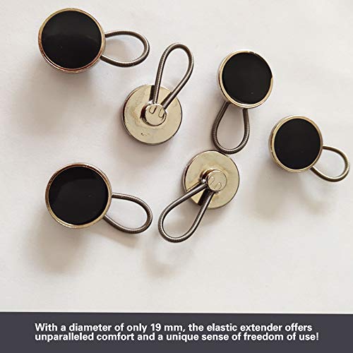 Prolongador de botón elástico para mujeres embarazadas, pantalones vaqueros de hombre. (19mm)