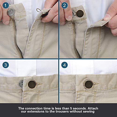 Prolongador de botón elástico para mujeres embarazadas, pantalones vaqueros de hombre. (19mm)