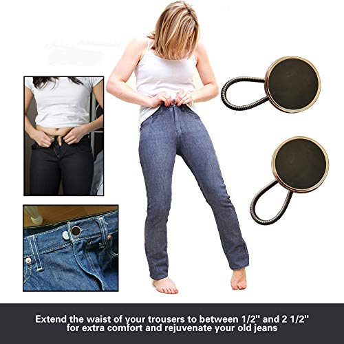 Prolongador de botón elástico para mujeres embarazadas, pantalones vaqueros de hombre. (19mm)