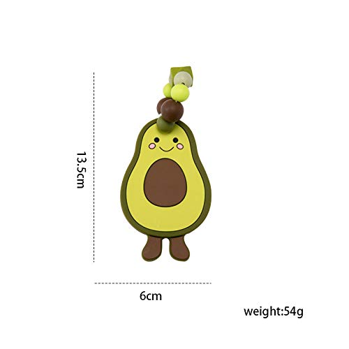 Promise Babe Mordedor de silicona Ayuda para la dentición del bebé Cuentas de silicona Juguetes para la dentición del aguacate Juguetes para el sonajero Dentición Pulsera de silicona BPA gratis