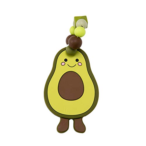 Promise Babe Mordedor de silicona Ayuda para la dentición del bebé Cuentas de silicona Juguetes para la dentición del aguacate Juguetes para el sonajero Dentición Pulsera de silicona BPA gratis