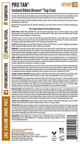 Protan Pro Tan Instant Bikini Bronze Top Coat With Applicator 1 Unidad 207 g