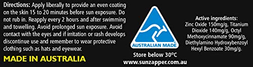Protector solar de zinc en barra Sun Zapper con SPF 50 +, color de la piel