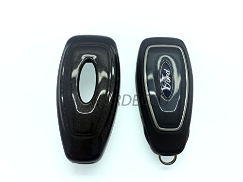 Protex - Carcasa rígida de plástico ABS para llave de Ford S-MAX/B MAX/C-MAX/FOCUS / MONDEO/KUGA / FIESTA FUSION ST 3 BOTONES REMOTO SIN LLAVERO (negro)