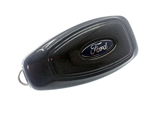 Protex - Carcasa rígida de plástico ABS para llave de Ford S-MAX/B MAX/C-MAX/FOCUS / MONDEO/KUGA / FIESTA FUSION ST 3 BOTONES REMOTO SIN LLAVERO (negro)