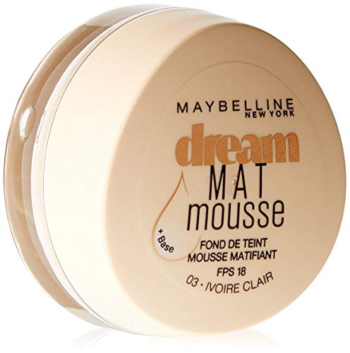 Ptiparis Dream Mat Mousse 03 - Base de maquillaje (3 unidades), color marfil claro