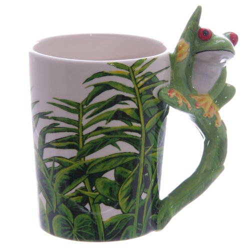 Puckator - Taza con asa en Forma de Rana (cerámica), diseño de Jungla