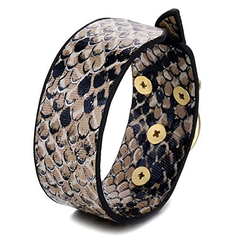 Pulsera Pulsera De Cuero De Serpiente para Mujeres Hombres Encanto Metal Bloqueo Pulseras Brazaletes Coreanos Fiesta Joyería