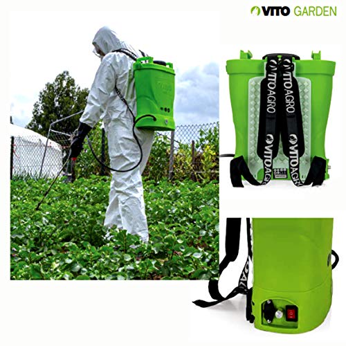 Pulverizador de batería VITO de 12 V, 16 l y 6 bares, con autonomía de 4 h y cargador, ideal para plantas, tejados y jardín