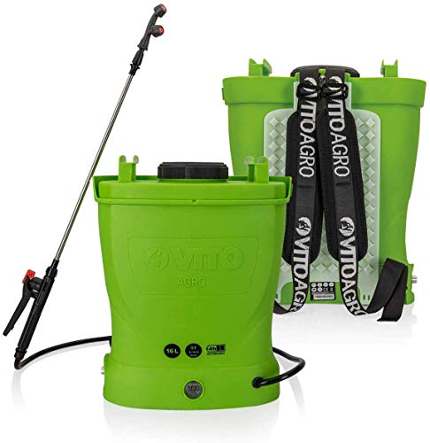Pulverizador de batería VITO de 12 V, 16 l y 6 bares, con autonomía de 4 h y cargador, ideal para plantas, tejados y jardín