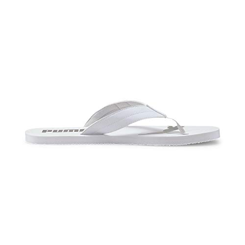 PUMA Cozy Flip, Zapatos de Playa y Piscina Unisex-Adulto, Blanco White/High Risk Red 06, 44.5 EU