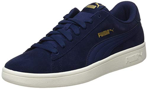 PUMA Smash V2, Zapatillas Unisex Adulto, Azul (Peacoat Team Gold/Whisper White), 43 EU