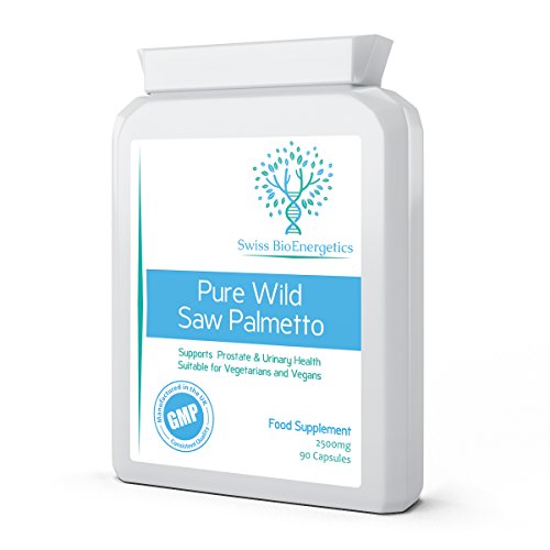 Pure Wild Saw Palmetto - Suplemento alimenticio producido exclusivamente a partir de bayas silvestres puras con extracción de alta presión para una retención máxima de nutrientes, 2500 mg 90 Cápsulas