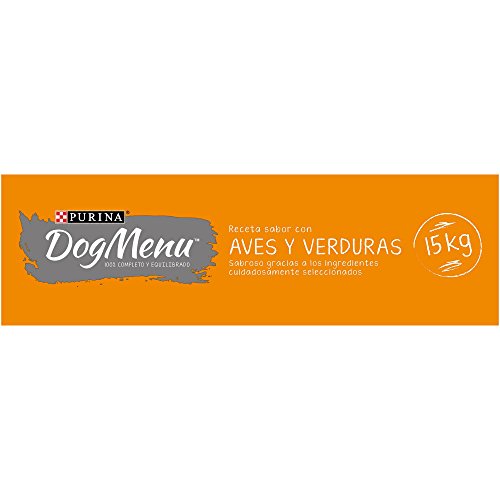 Purina Dog Menu Pienso para Perro Adulto Aves y Verduras 15 Kg