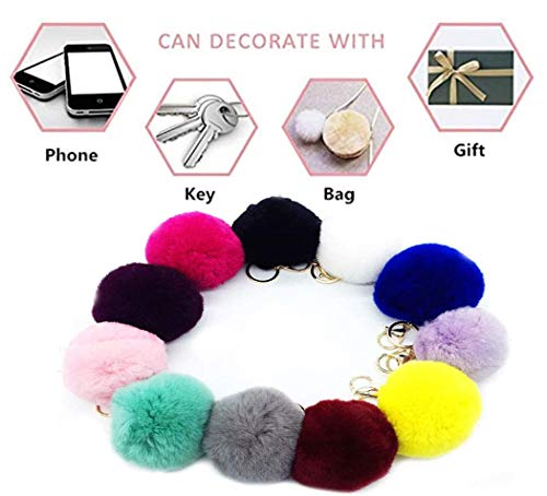 Pusheng - Llavero con bola de pelo, morado oscuro