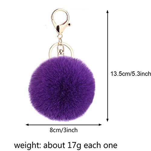 Pusheng - Llavero con bola de pelo, morado oscuro