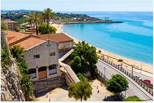 Puzzle de 1000 Piezas de Rompecabezas de Madera Puzzle Juego Paisaje Costa Dorada Costa Salou alrededores niños Regalos