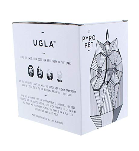 PyroPet Skeleton Candles: Ugla Owl, Cool Grey