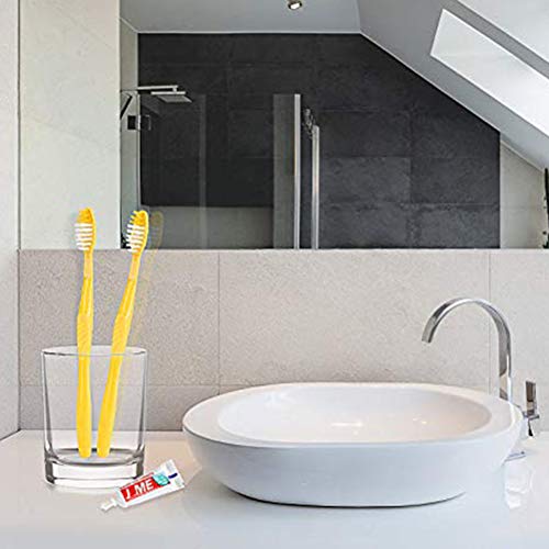 Pywee Juego de 100 cepillos de Dientes Desechables con Juego de Pasta de Dientes. Set de Limpieza Dental portátil