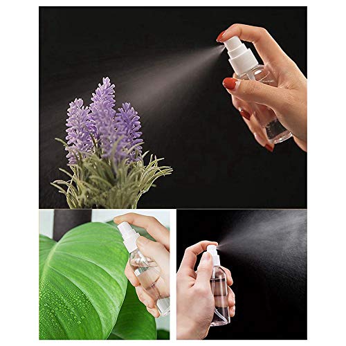 Q-WOOFF Bote Spray Botellas, botella de spray de niebla de 8 paquetes de 50 ml con embudos de 4 piezas, atomizador para tónico facial/líquidos de limpieza/alcohol/desinfectante