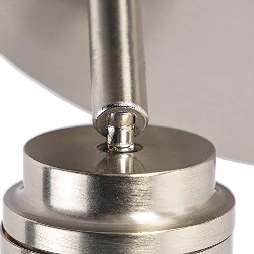 QAZQA Plafón moderno acero 3 luces IP44 - DUCHA Acero Redonda Adecuado para LED Max. 3 x 35 Watt