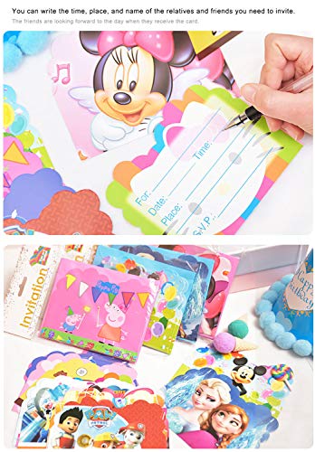 Qemsele Invitaciones para Niños, 30 Inglés Tarjetas de Invitación con Sobres para infantile Chicas Fiesta de Cumpleaños Baby Shower Decoraciones Suministros de Fiesta (Spiderman)