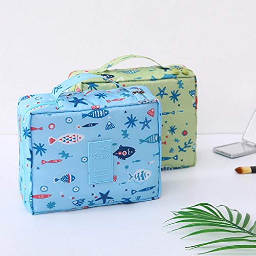 qingy Bolsa de cosméticos a Prueba de Agua para Mujer Bolsa de Maquillaje Bolsa de Almacenamiento Caja de cosméticos portátil Herramienta de envío, 21x16.5x7cm N, China