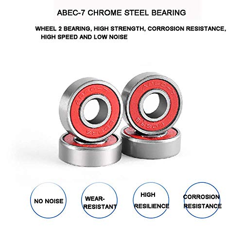 Qinmo Estándar monopatines, Monopatín - 31" x 8" Monopatín Completas - Patinetas Doble Patada for Adultos de 8 Capas de Arce Canadiense Trucos de Madera Monopatín (Color : 1)