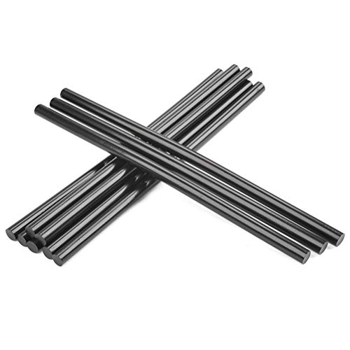 QLOUNI 10pcs Pegamento termofusible - Palo de Pegamento Adhesivo de Fusión en Caliente 11 * 270 mm (Negro)