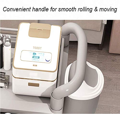 QMFYJ Carros de Recogida, la Compra para Los Instrumentos Médicos 3 Nivel Medical Instruments Balanceo de la Compra con la Manija de la Suciedad Cubo, Abs Salón de Belleza Carro con Freno de Rueda, 1