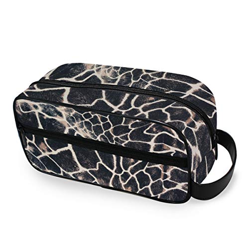 QMIN - Neceser portátil con Estampado de Jirafa de Animales, Bolsa de Viaje multifunción, Bolsa de Maquillaje, Bolsa de Almacenamiento para niños, niñas, Mujeres, Hombres
