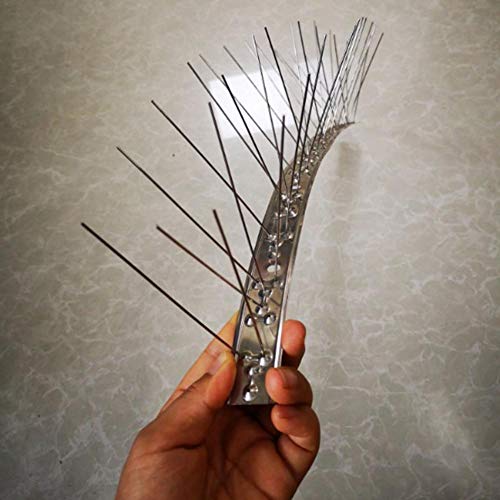 QUUY Bird Spikes, Juego de Discos repelentes de Aves, Juego de Discos repelentes de Aves, Seguridad Anti-Escalada para muros de cercas, el Mejor Producto antifraqueo de Aves 50 cm