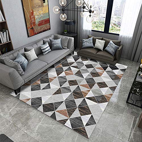 QWEASDZX Alfombras Alfombras Modernas para Sala De Estar Alfombras Mullidas Las Telas Planas Son Fáciles De Limpiar 100x160cm