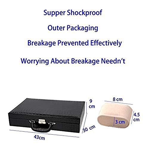 QXYAmj Cajas para Joyas De Mano 24 la Red de Reloj Modelo de cocodrilo Caja de Gama Alta de la PU del Cuero del Reloj Display Box Textura del Metal Palabra Bloqueo Caja de Almacenamiento