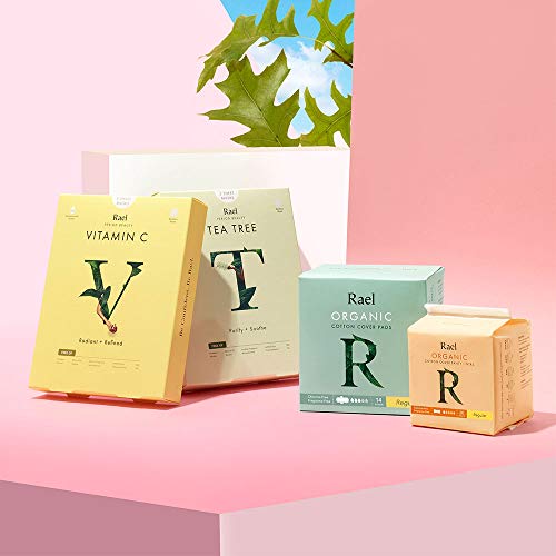 Rael 100% orgánico algodón largo Panty Liners – Unscented – Protegeslips – Natural diario – Protegeslips