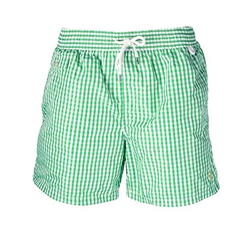Ralph Lauren bañador para Hombre (XL, Green Gingham)